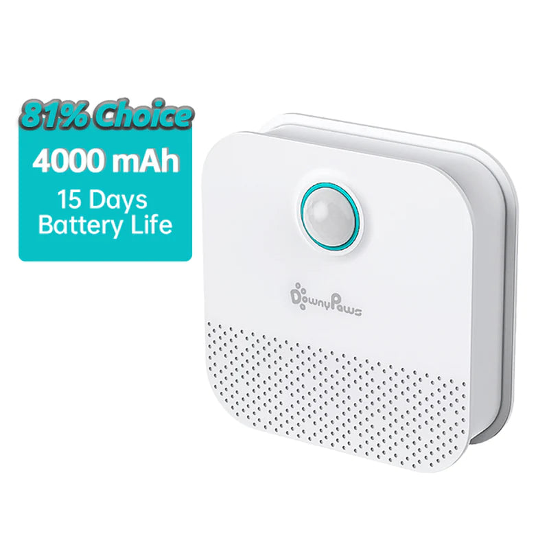 Transform Your Cat's Litter Box Experience with the Downypaws 4000mAh Smart Odor Purifier - Rechargeable Air Cleaner for Pets!