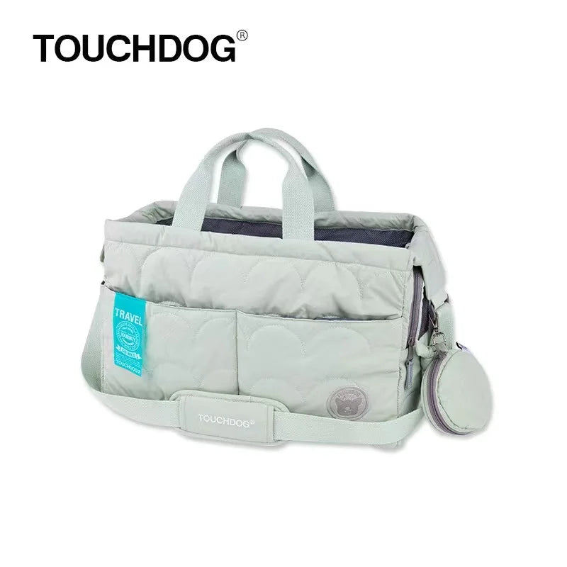 Experience Ultimate Comfort and Style with the Touchdog Macaroon Large Capacity Cat Backpack - Perfect for Outdoor Adventures with Your Furry Friend!