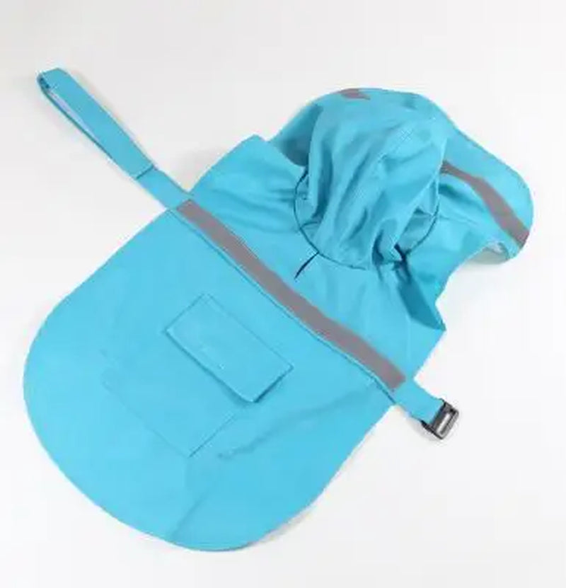 Stay Dry and Safe with Our Reflective Tape Dog Raincoat - Perfect for Large Dogs and Puppies, Available in XS-XXXL!