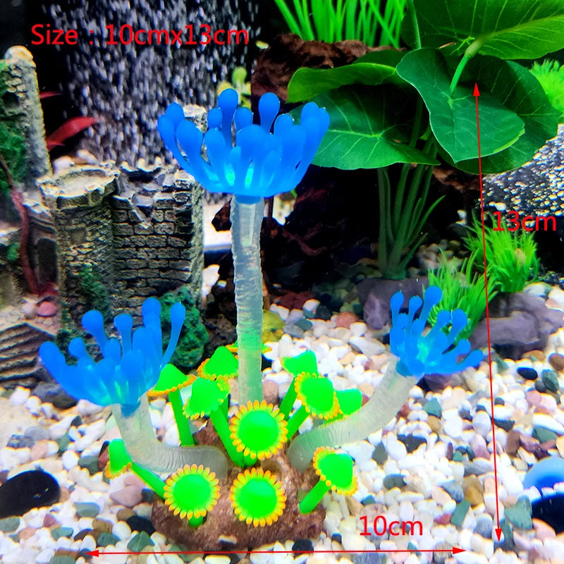 Vibrant Artificial Underwater Coral Decoration for Aquariums - Enhance Your Fish Tank with Lifelike Plants and Backgrounds