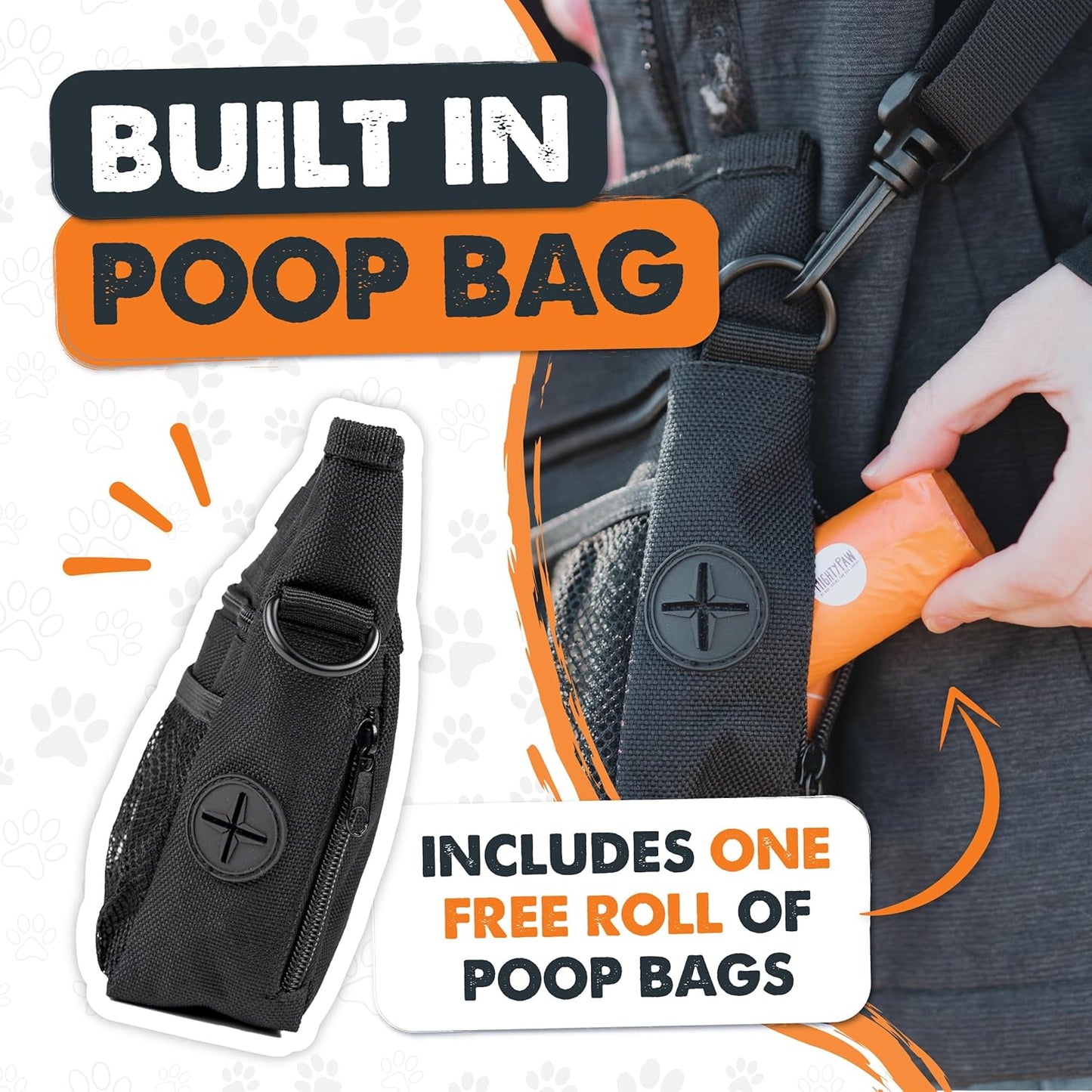 Revolutionary Dog Treat Pouch 2.0 | Hands-Free Pet Training Snack Bag with Magnetic Closure, Adjustable Strap, and Poop Bag Holder