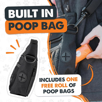 Revolutionary Dog Treat Pouch 2.0 | Hands-Free Pet Training Snack Bag with Magnetic Closure, Adjustable Strap, and Poop Bag Holder