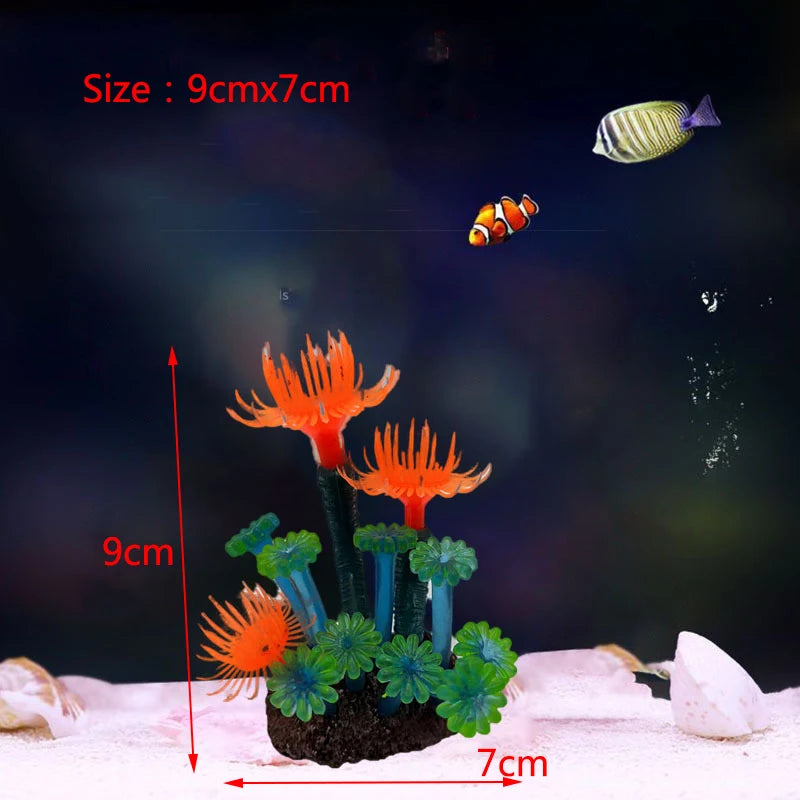 Vibrant Artificial Underwater Coral Decoration for Aquariums - Enhance Your Fish Tank with Lifelike Plants and Backgrounds