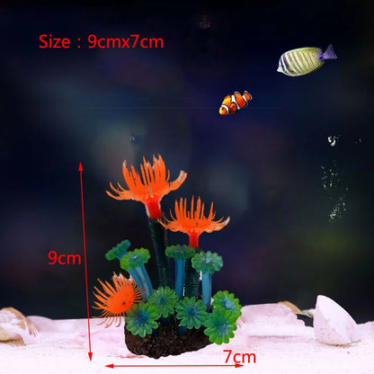 Vibrant Artificial Underwater Coral Decoration for Aquariums - Enhance Your Fish Tank with Lifelike Plants and Backgrounds