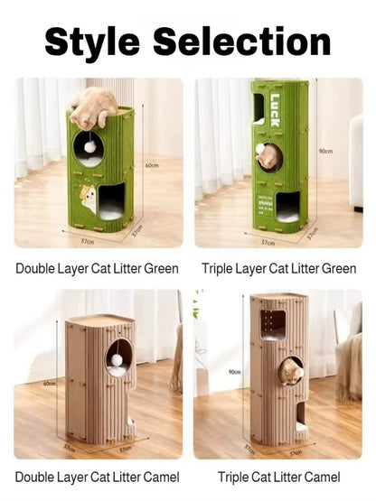 Luxury Multi-Layer Cat Nest: Secure Climbing Frame & Cozy Sleeping Space for Your Feline Friend