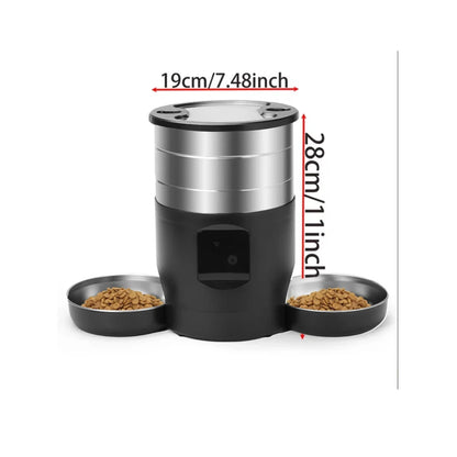 Smart 4.5L WiFi Pet Feeder with Dual Bowls - Perfect for Cats and Dogs!
