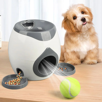 Interactive Automatic Dog Ball Launcher and Treat Dispenser for Small and Medium Dogs