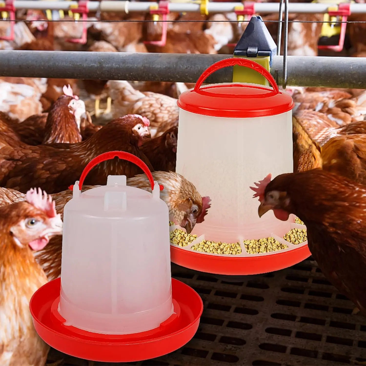 Automatic Chicken Feeder and Waterer - 3L/3kg Capacity for Effortless Poultry Care