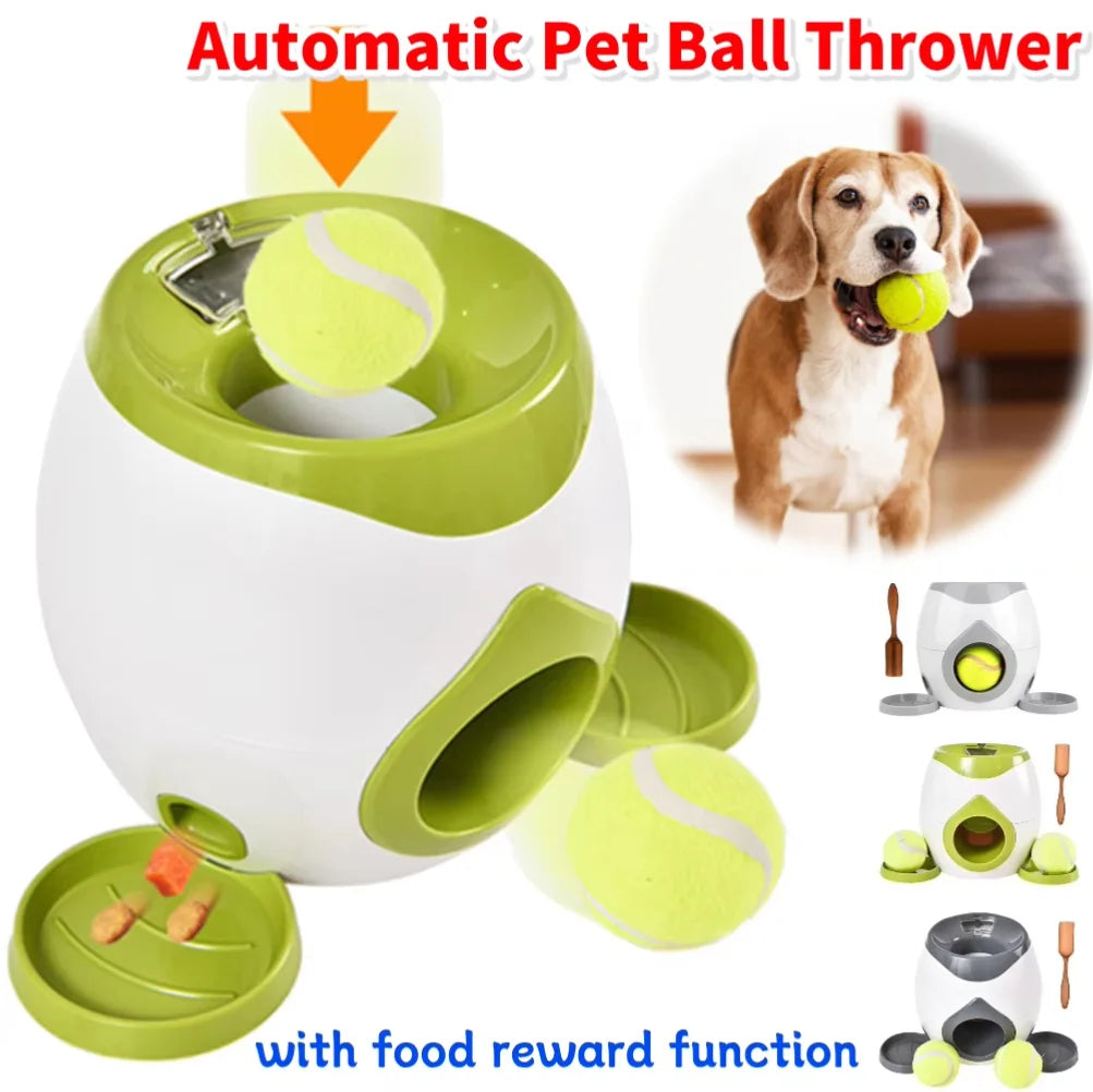 Interactive Automatic Dog Ball Launcher and Treat Dispenser for Small and Medium Dogs