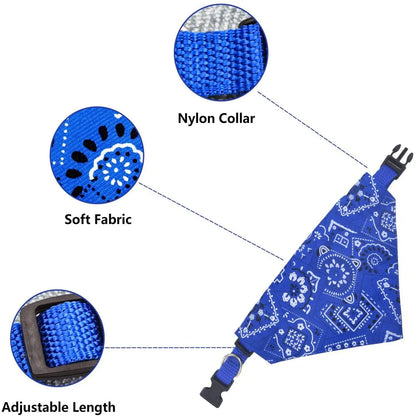 Stylish Adjustable Triangular Bandana for Pets - Perfect for Dogs and Cats, Washable Scarf Collar and Bibs for Birthday Parties and Everyday Dress Up!