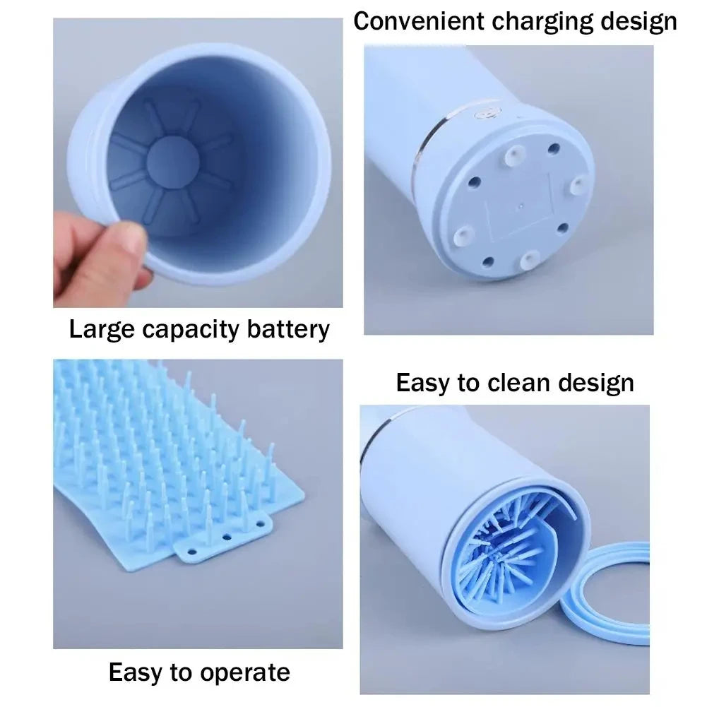 Fully Automatic Smart Pet Paw Cleaner - Low Noise, Quick Clean USB Powered Foot Washing Cup for Dogs and Cats
