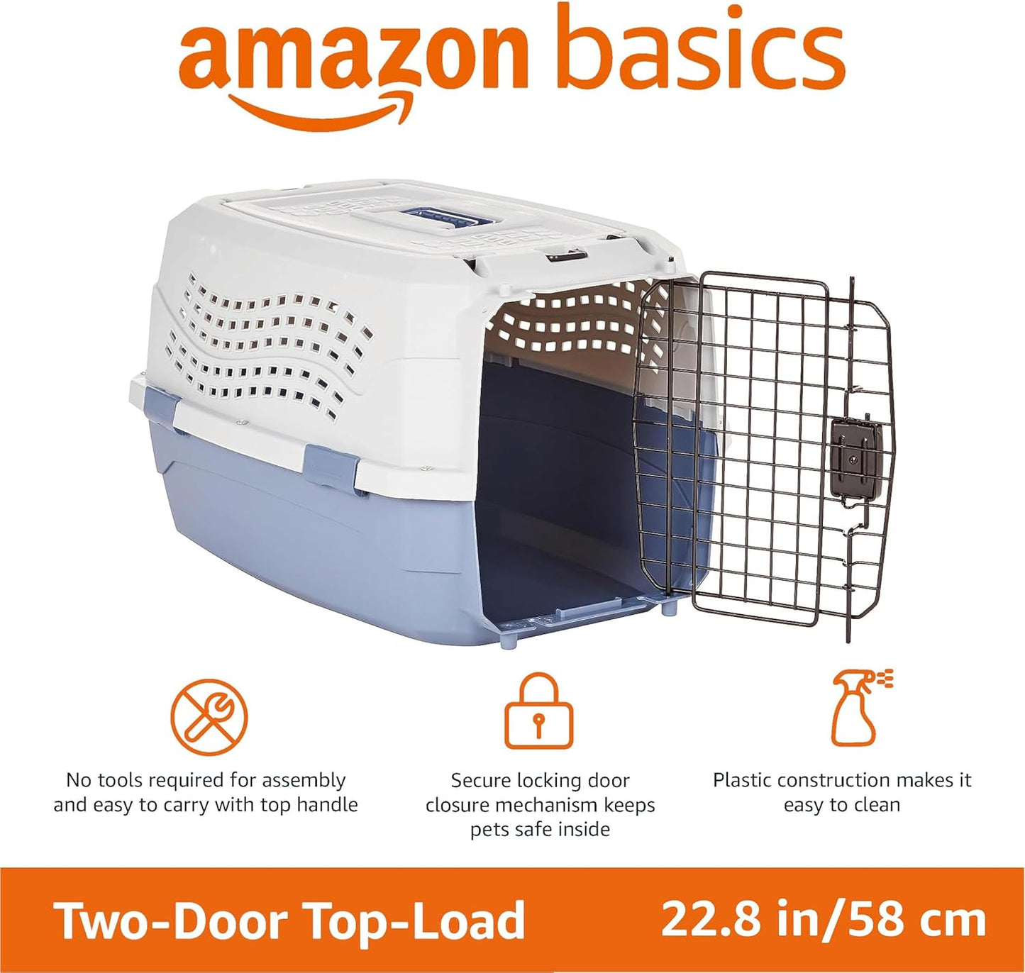 Versatile Two-Door Top-Load Pet Carrier for Easy Travel with Your Furry Friends
