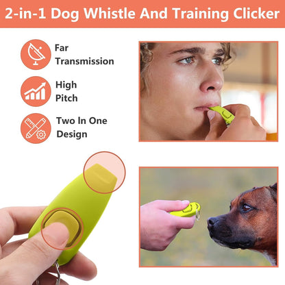 Comprehensive Dog Training Kit - All-in-One Treat Pouch, Fanny Pack, Clickers, Whistle & Guide for Effective Puppy Training (Grey)