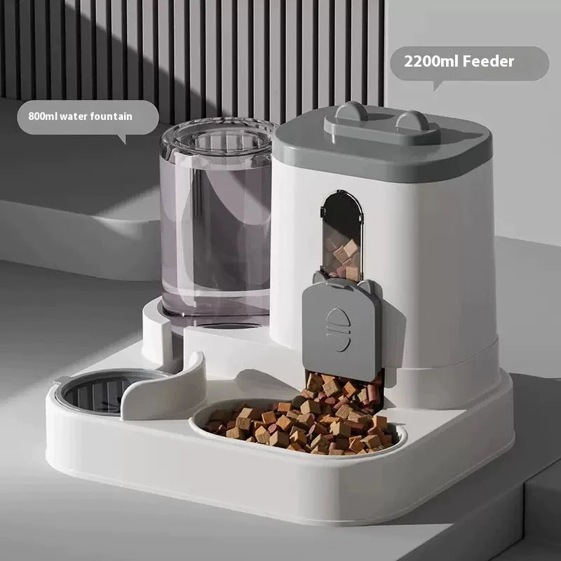 Elevate Your Pet's Mealtime with Our Automatic Dog and Cat Feeder and Water Dispenser Set - Complete with Pet Food Bowl!