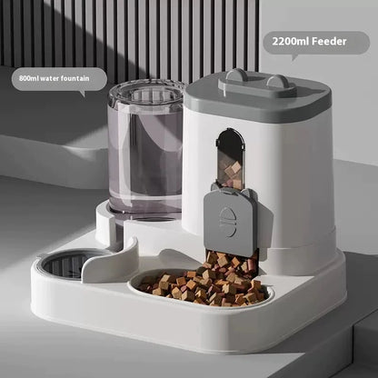 Elevate Your Pet's Mealtime with Our Automatic Dog and Cat Feeder and Water Dispenser Set - Complete with Pet Food Bowl!