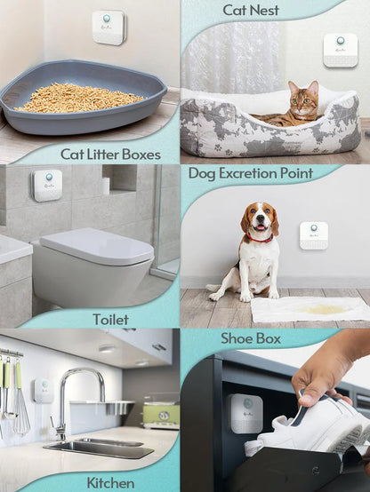 Transform Your Cat's Litter Box Experience with the Downypaws 4000mAh Smart Odor Purifier - Rechargeable Air Cleaner for Pets!