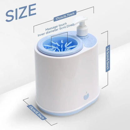 Effortless Cleaning with the 2-in-1 Automatic Pet Foot Washer - The Ultimate Electric Paw Cleaner with Soap Dispenser for Dogs and Cats