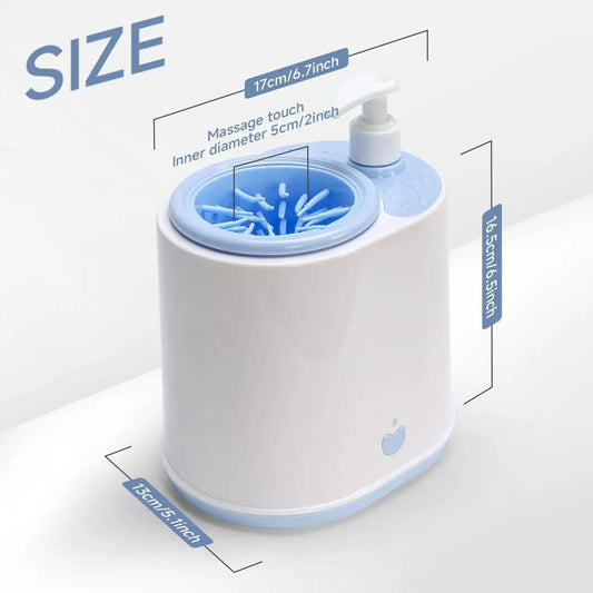 Effortless Cleaning with the 2-in-1 Automatic Pet Foot Washer - The Ultimate Electric Paw Cleaner with Soap Dispenser for Dogs and Cats