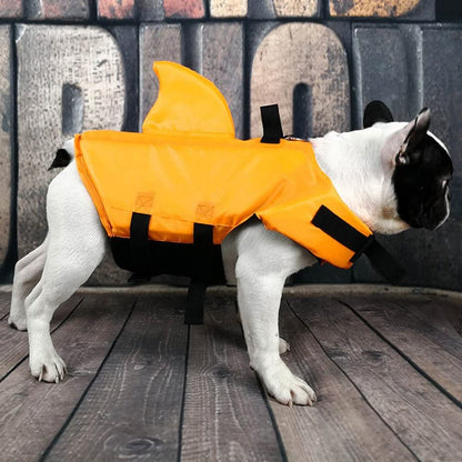 Ultimate Dog Life Jacket - Adjustable Shark Fin Design for Maximum Safety and Fun in Water (XS, Vibrant Orange)