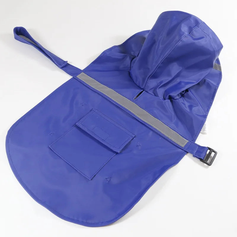 Stay Dry and Safe with Our Reflective Tape Dog Raincoat - Perfect for Large Dogs and Puppies, Available in XS-XXXL!