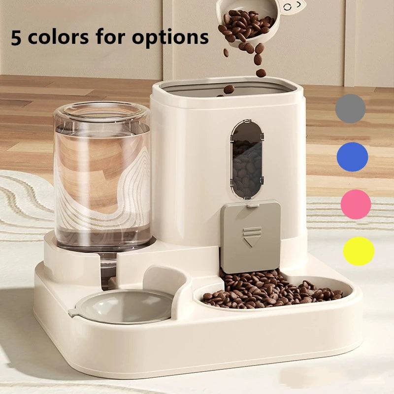 Elevate Your Pet's Mealtime with Our Automatic Dog and Cat Feeder and Water Dispenser Set - Complete with Pet Food Bowl!
