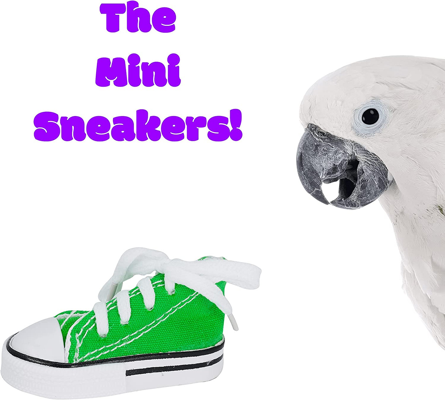 Colorful Cotton Mini Sneakers for Parrots, Budgies, and Cockatoos - Set of 6