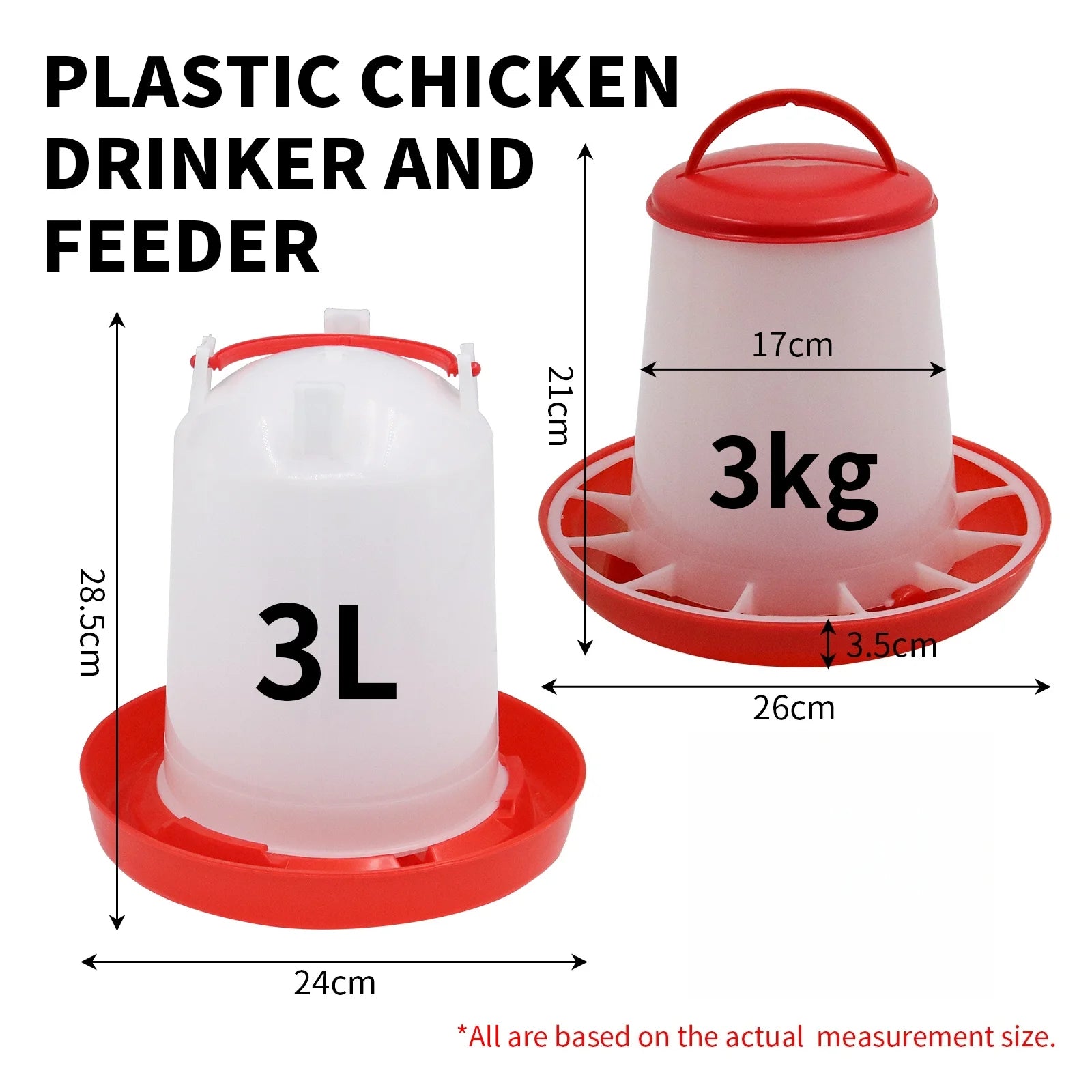 Automatic Chicken Feeder and Waterer - 3L/3kg Capacity for Effortless Poultry Care