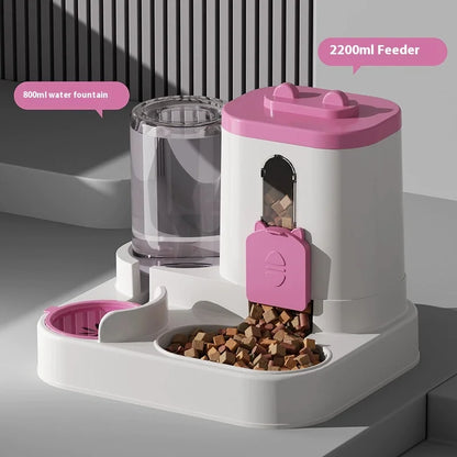 Elevate Your Pet's Mealtime with Our Automatic Dog and Cat Feeder and Water Dispenser Set - Complete with Pet Food Bowl!