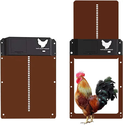 Revolutionary Automatic Chicken Coop Door with Light Sensor - Battery-Powered, Waterproof, and Easy to Install!