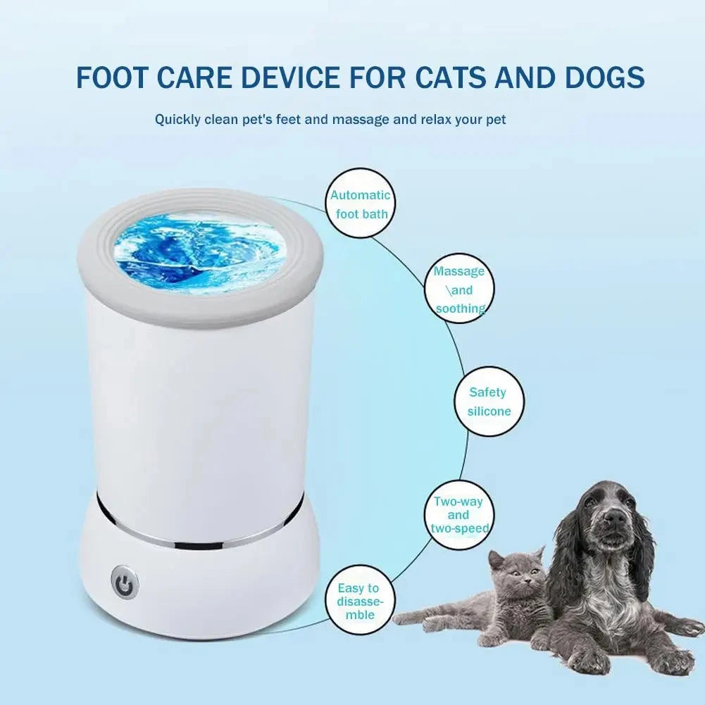 Fully Automatic Smart Pet Paw Cleaner - Low Noise, Quick Clean USB Powered Foot Washing Cup for Dogs and Cats
