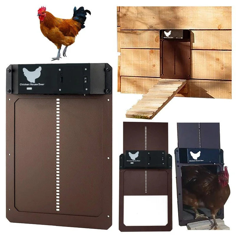 Revolutionary Automatic Chicken Coop Door with Light Sensor - Battery-Powered, Waterproof, and Easy to Install!