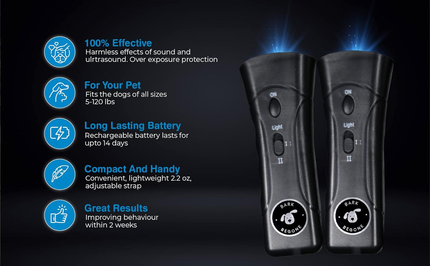 Revolutionary Ultrasonic Dog Bark Deterrent & Behavior Corrector - Effortlessly Stop Barking, Jumping, and Aggression with Just a Point & Press!