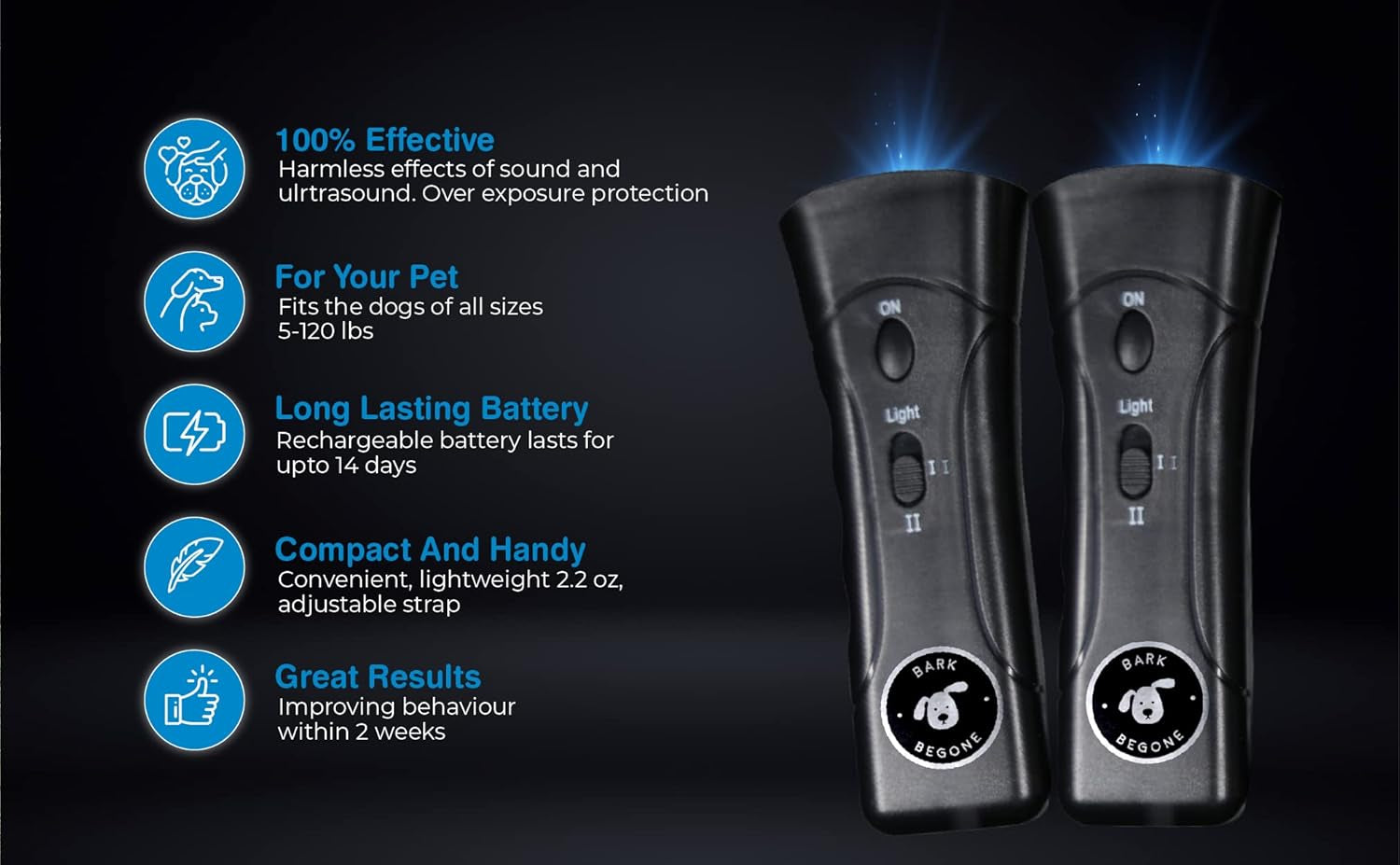 Revolutionary Ultrasonic Dog Bark Deterrent & Behavior Corrector - Effortlessly Stop Barking, Jumping, and Aggression with Just a Point & Press!