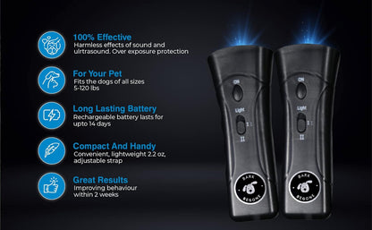 Revolutionary Ultrasonic Dog Bark Deterrent & Behavior Corrector - Effortlessly Stop Barking, Jumping, and Aggression with Just a Point & Press!