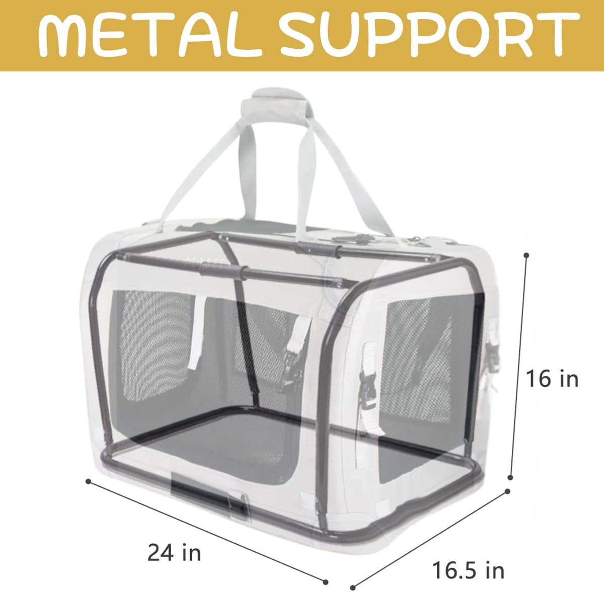 Spacious Yellow Soft-Sided Pet Carrier for Cats and Small Dogs - Travel-Friendly, Durable, and Comfortable Design