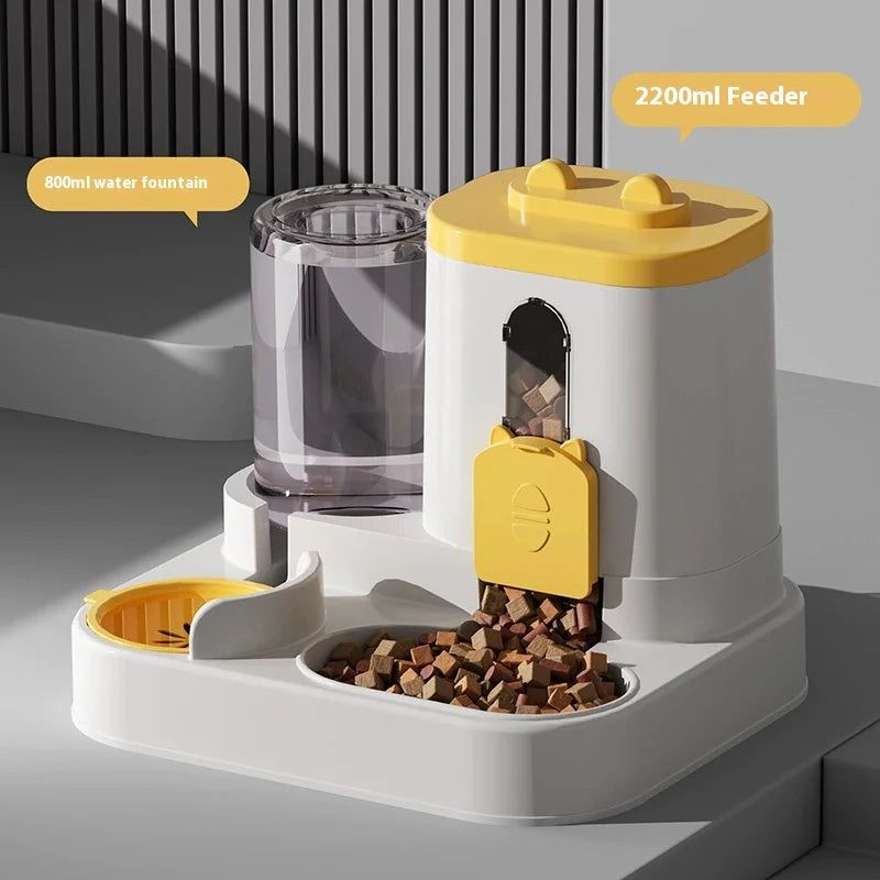 Elevate Your Pet's Mealtime with Our Automatic Dog and Cat Feeder and Water Dispenser Set - Complete with Pet Food Bowl!