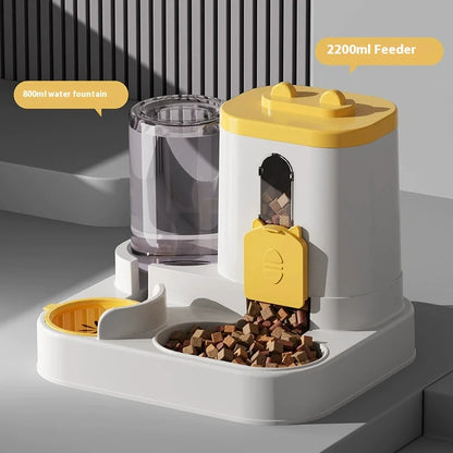Elevate Your Pet's Mealtime with Our Automatic Dog and Cat Feeder and Water Dispenser Set - Complete with Pet Food Bowl!