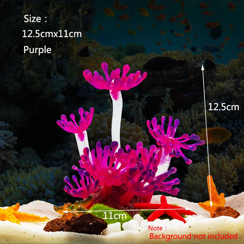 Vibrant Artificial Underwater Coral Decoration for Aquariums - Enhance Your Fish Tank with Lifelike Plants and Backgrounds