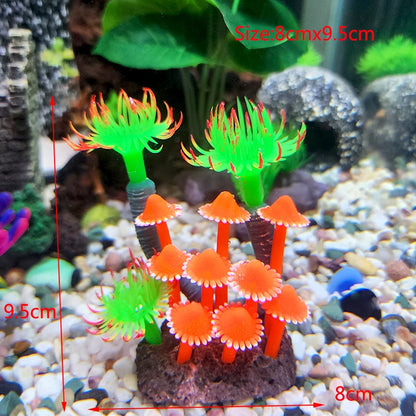 Vibrant Artificial Underwater Coral Decoration for Aquariums - Enhance Your Fish Tank with Lifelike Plants and Backgrounds