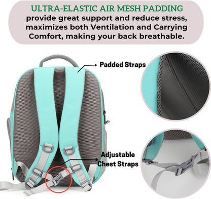 Stylish Green Pet Carrier Backpack - Airline-Approved Bubble Design for Cats and Small Dogs, Perfect for Travel, Hiking, and Outdoor Adventures