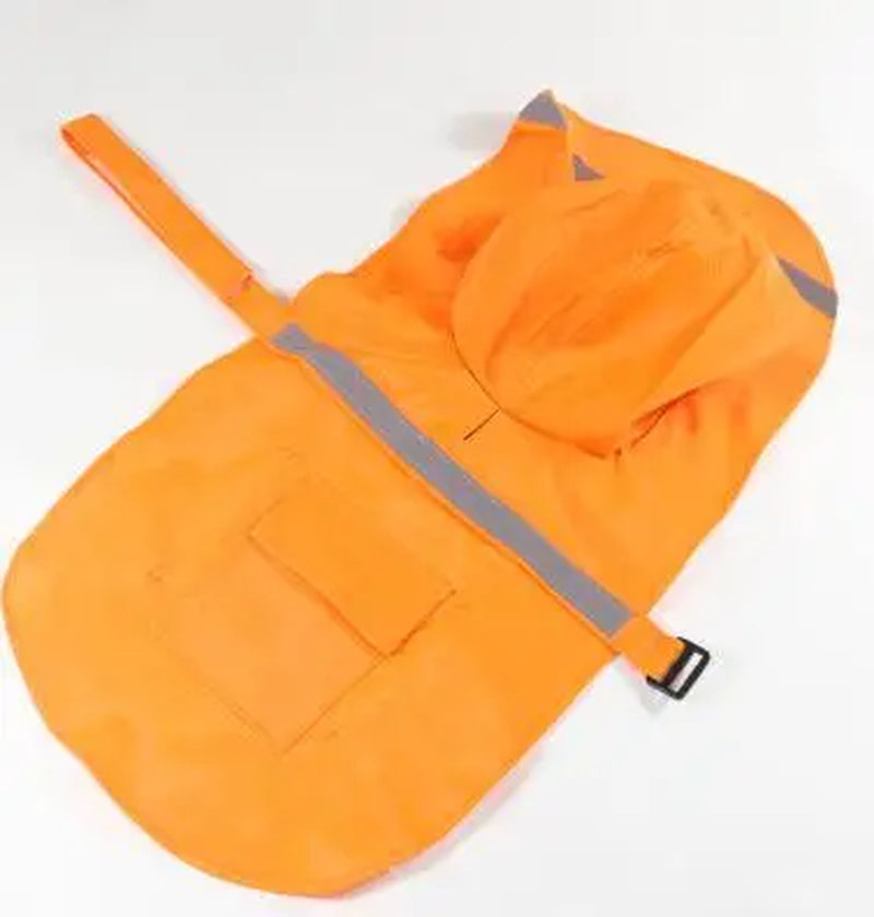 Stay Dry and Safe with Our Reflective Tape Dog Raincoat - Perfect for Large Dogs and Puppies, Available in XS-XXXL!