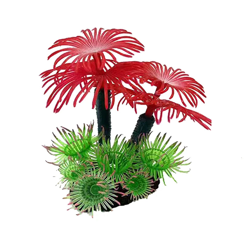 Vibrant Artificial Underwater Coral Decoration for Aquariums - Enhance Your Fish Tank with Lifelike Plants and Backgrounds