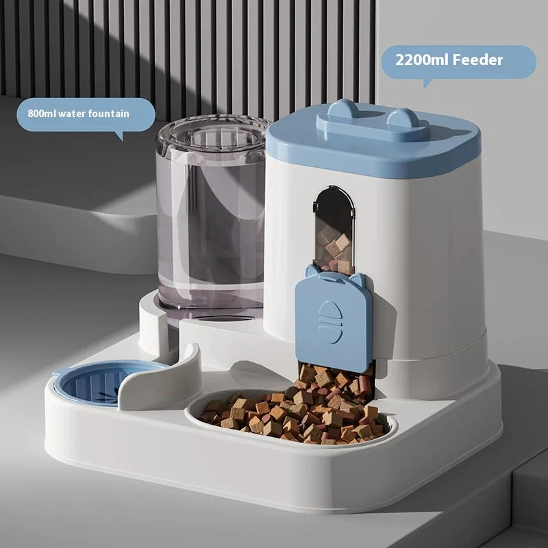 Elevate Your Pet's Mealtime with Our Automatic Dog and Cat Feeder and Water Dispenser Set - Complete with Pet Food Bowl!