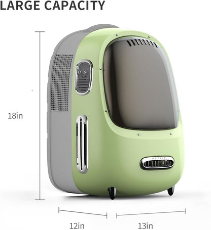 Stylish Cat Backpack Carrier with Fan & Light - Airline-Approved Pet Travel Bag for Cats and Small Dogs, Perfect for Hiking and Outdoor Adventures