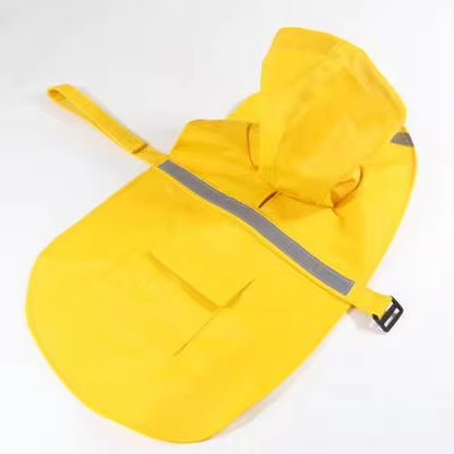 Stay Dry and Safe with Our Reflective Tape Dog Raincoat - Perfect for Large Dogs and Puppies, Available in XS-XXXL!