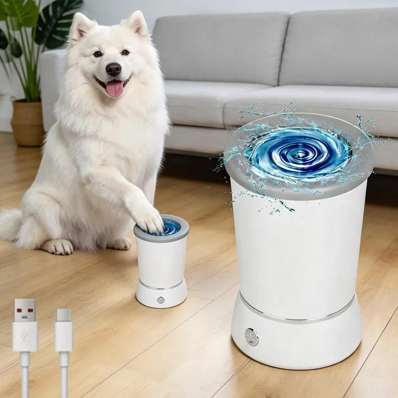 Revolutionary Portable Dog Paw Washer: Automatic Electric Cleaner & Massager for Small to Medium Pets