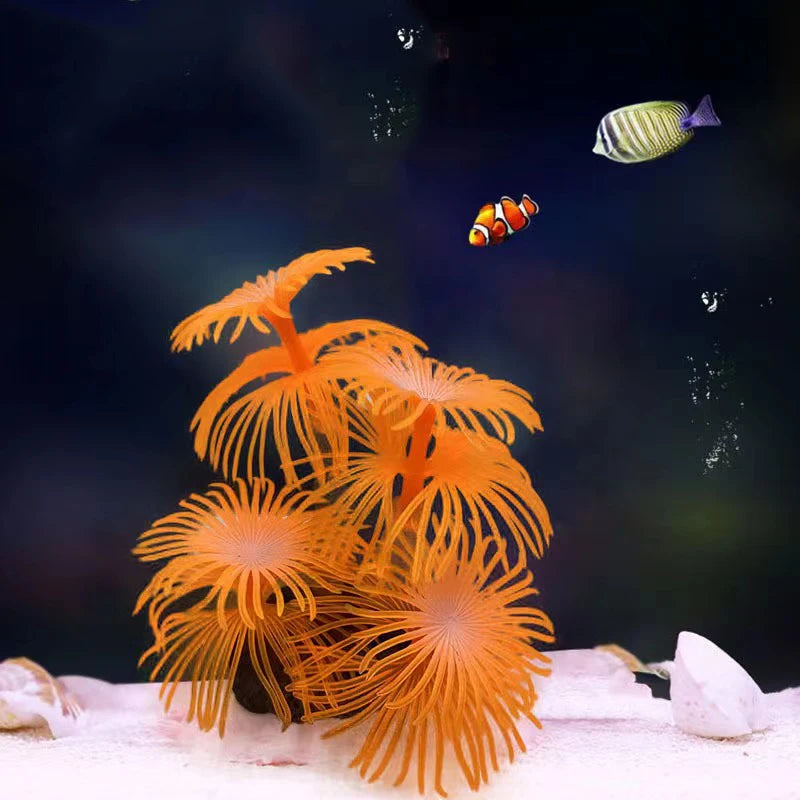 Vibrant Artificial Underwater Coral Decoration for Aquariums - Enhance Your Fish Tank with Lifelike Plants and Backgrounds