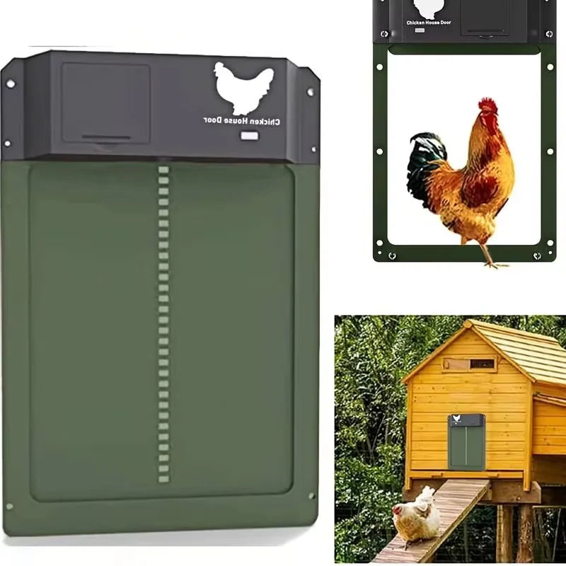 Revolutionary Automatic Chicken Coop Door with Light Sensor - Battery-Powered, Waterproof, and Easy to Install!