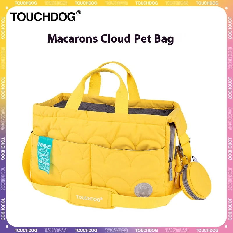 Experience Ultimate Comfort and Style with the Touchdog Macaroon Large Capacity Cat Backpack - Perfect for Outdoor Adventures with Your Furry Friend!