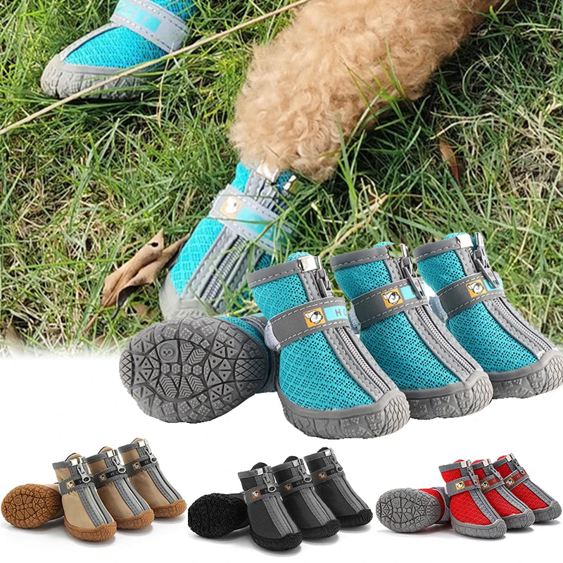 Protect Your Pup's Paws with Stylish Non-Slip Dog Shoes - Warm, Breathable, and Durable Booties for All Weather Adventures!